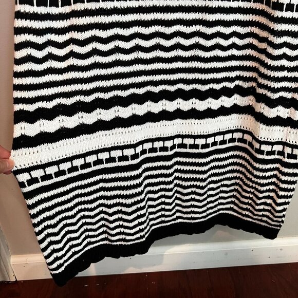 Joie Womens MEDIUM Crochet Knit Midi Cover-Up Dress Scalloped Trim Cotton Blend - Picture 3 of 8